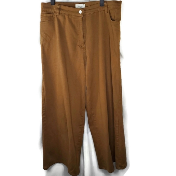 Touche Prive Brown Wide Leg Pants Size 40 US Size 12 - Picture 1 of 7